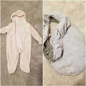 Jj Cole car seat cover and baby winter coat